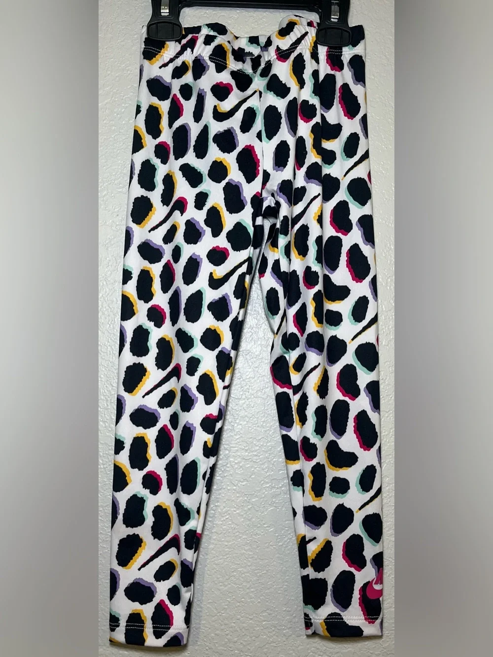 *NEW* NIKE Girl's Size 6 Shirt & Leggings 2 Piece Logo Set Leopard Print